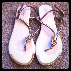 Tan roped sandals
